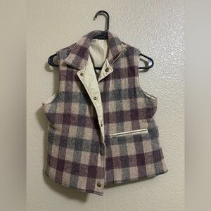Vintage Woolrich Reversible Plaid Wool Vest